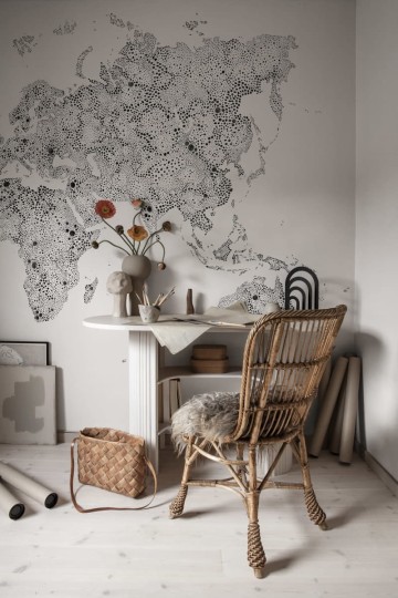 Sandberg 630-09 Special Edition World Map Black - mural mapa świata