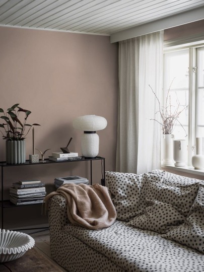 Boras Tapeter 4338 Linen Raspberry - tapeta lniana różowa