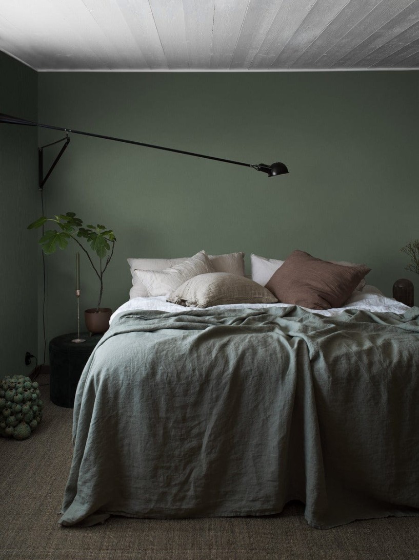 Boras Tapeter 4341 Linen Forest - tapeta lniana zielona