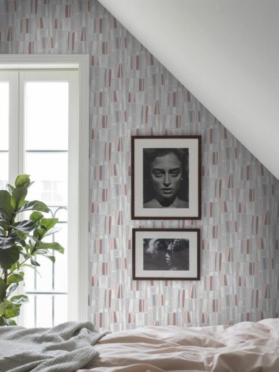 Boras Tapeter 5471 Alla Tiders Hus Retro Pink - tapeta geometryczna modernistyczna