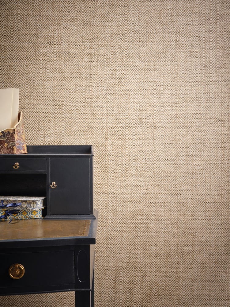 Colefax and Fowler 20466-01 Naturals II Tabor Dove - tapeta w delikatną jodełkę