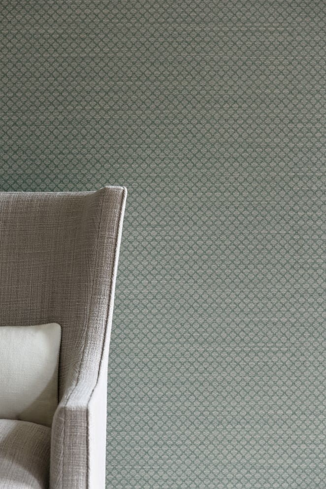 Colefax and Fowler 07183/05 Textured Wallpapers Esther Teal - tapeta w kratkę