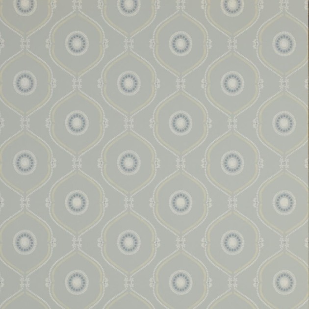 Colefax and Flower 07130/01 Small Design W/Papers Heywood Aqua - tapeta w geometryczny wzór ogee