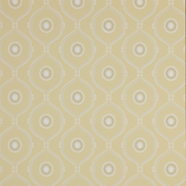 Colefax and Flower 07130/07 Small Design W/Papers Heywood Yellow - tapeta w geometryczny wzór ogee