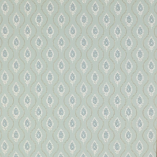 Colefax and Flower 07138/03 Small Design W/Papers Verity Aqua - tapeta w motyw ogee