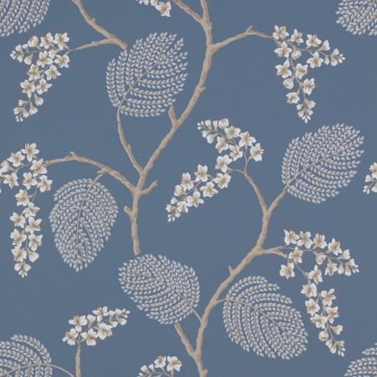 Colefax and Fowler 07141/04 Jardine Florals W/P Atwood Navy - tapeta w delikatny motyw roślinny