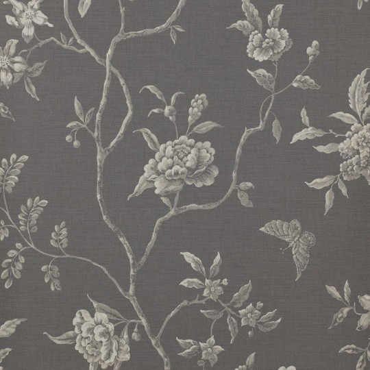 Colefax and Fowler 07165/04 Jardine Florals W/P Swedish Tree Charcoal - tapeta w stylizowany wzór roślinny