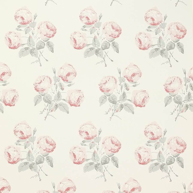 Colefax and Fowler 07401/09 Jardine Florals W/P Bowood Pink/Grey - tapeta w kwiaty