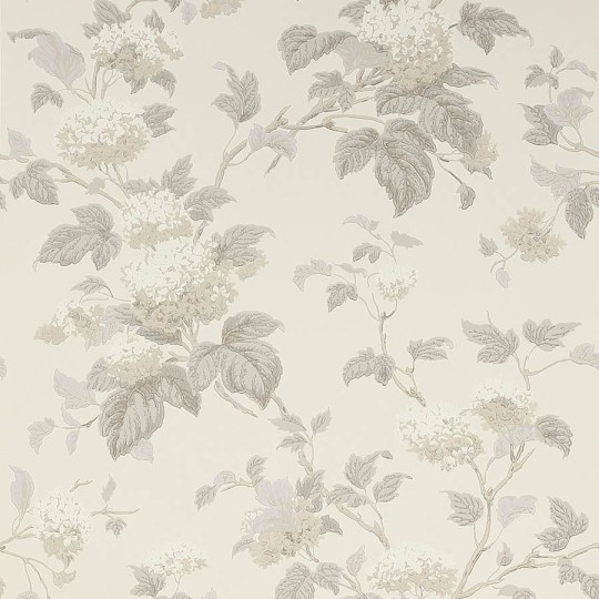Colefax and Fowler 07816/10 Jardine Florals W/P Chantilly Silver - tapeta w liście i kwiaty