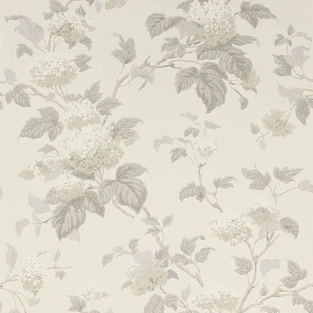 Colefax and Fowler 07816/10 Jardine Florals W/P Chantilly Silver - tapeta w liście i kwiaty