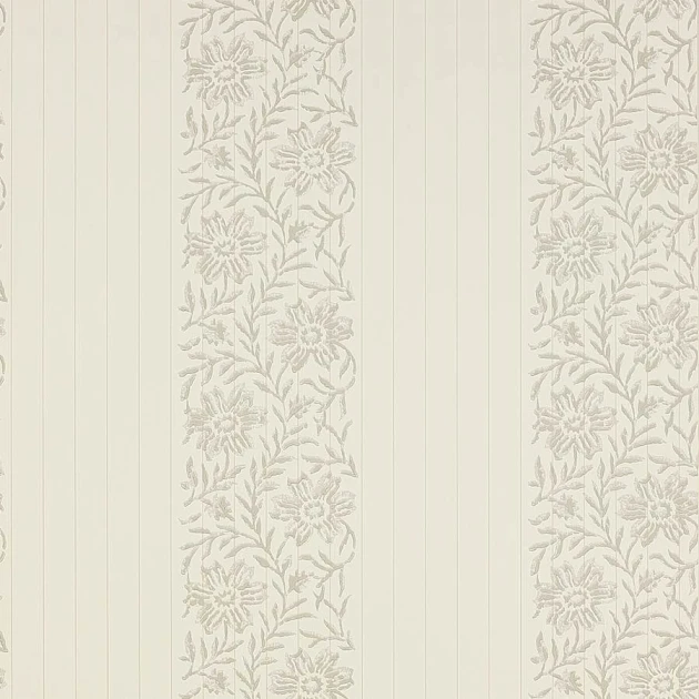 Colefax and Fowler W7001-05 Jardine Florals W/P Alys Silver - tapeta w roślinne paski