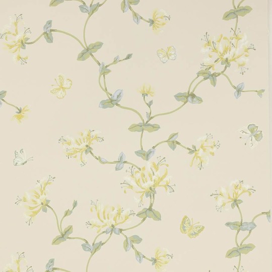 Colefax and Fowler W7002-04 Jardine Florals W/P Honeysuckle Lime - tapeta w stylizowane gałązki i kwiaty