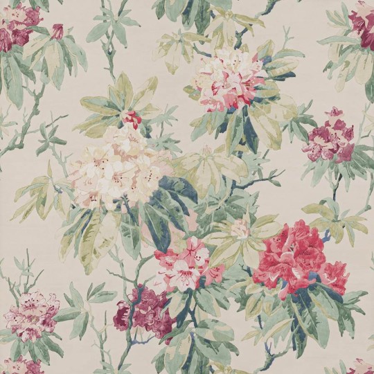 Colefax and Fowler W7006-01 Jardine Florals W/P Mereworth Pink/Forest - tapeta w kwiaty