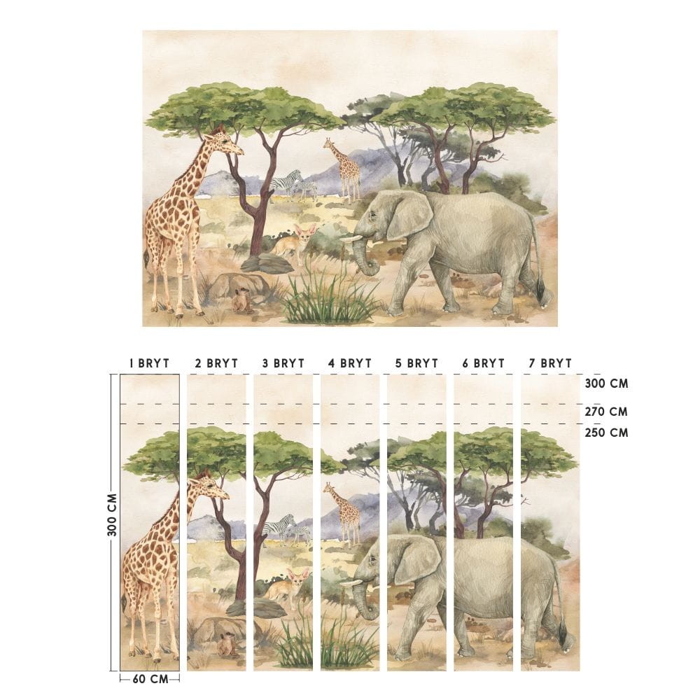 Yokodesign W12 Safari - tapeta dla dzieci w safari