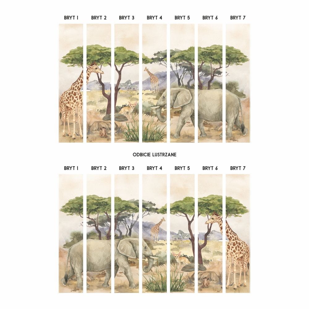 Yokodesign W12 Safari - tapeta dla dzieci w safari