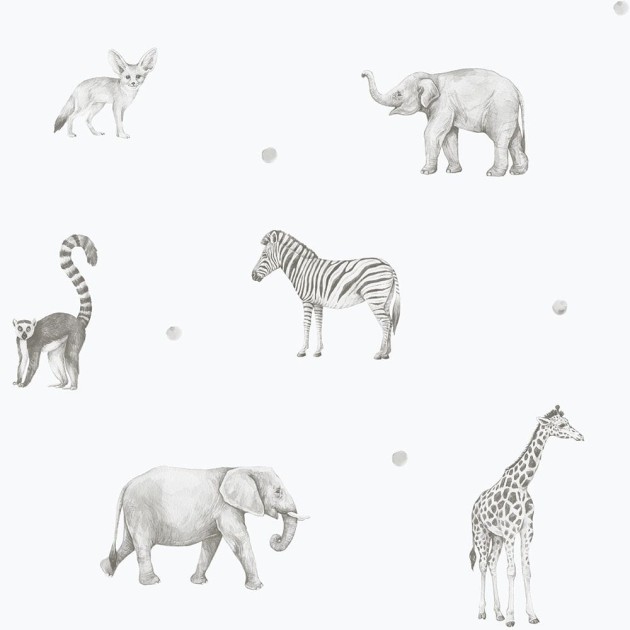 Yokodesign W13 Safari - tapeta dla dzieci w zwierzęta