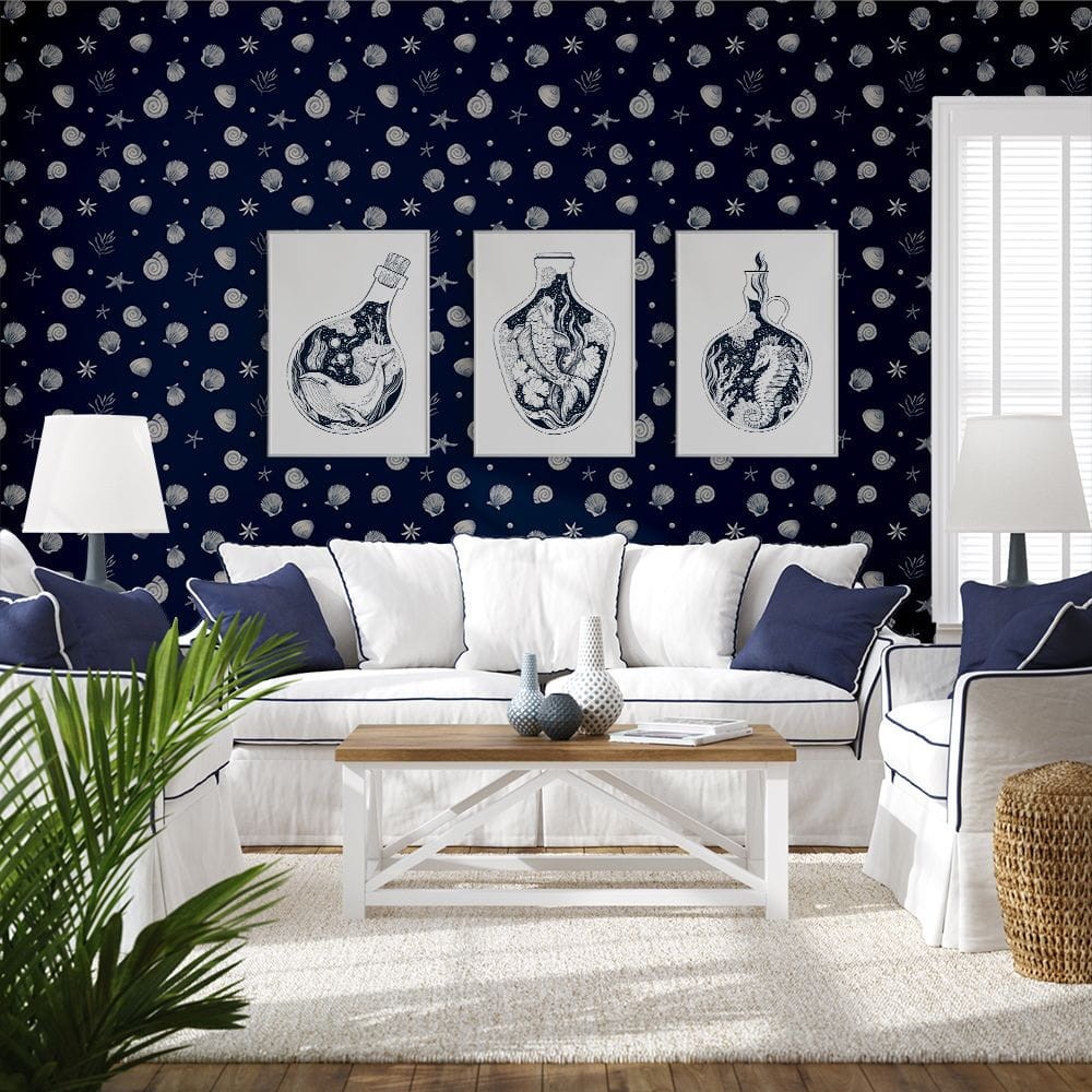 Yokodesign W28 Muszle - tapeta w morski motyw