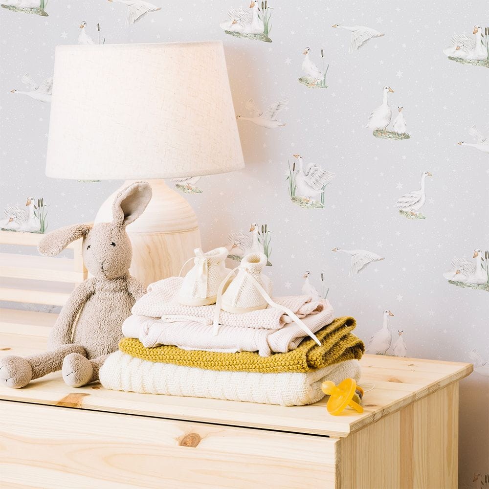 Yokodesign W33 Gąski - tapeta dla dzieci w ptaki