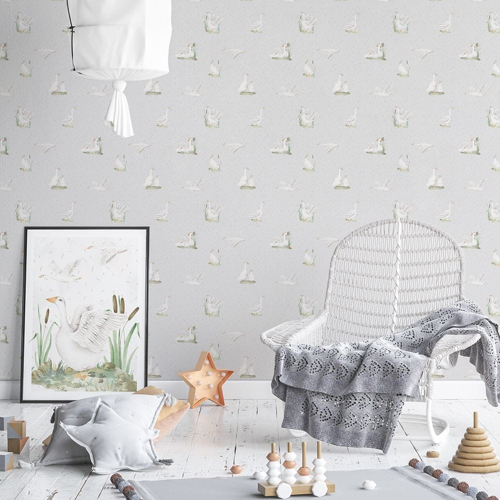 Yokodesign W35 Gąski - tapeta dla dzieci w ptaki
