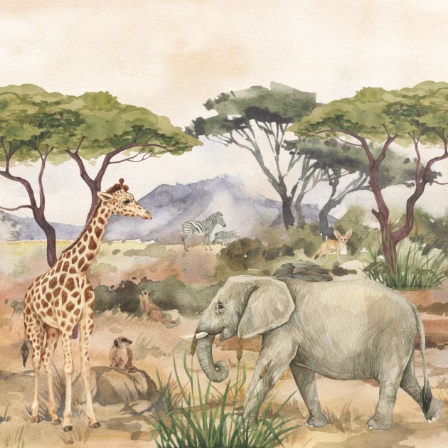 Yokodesign W39 Safari - tapeta dla dzieci w safari