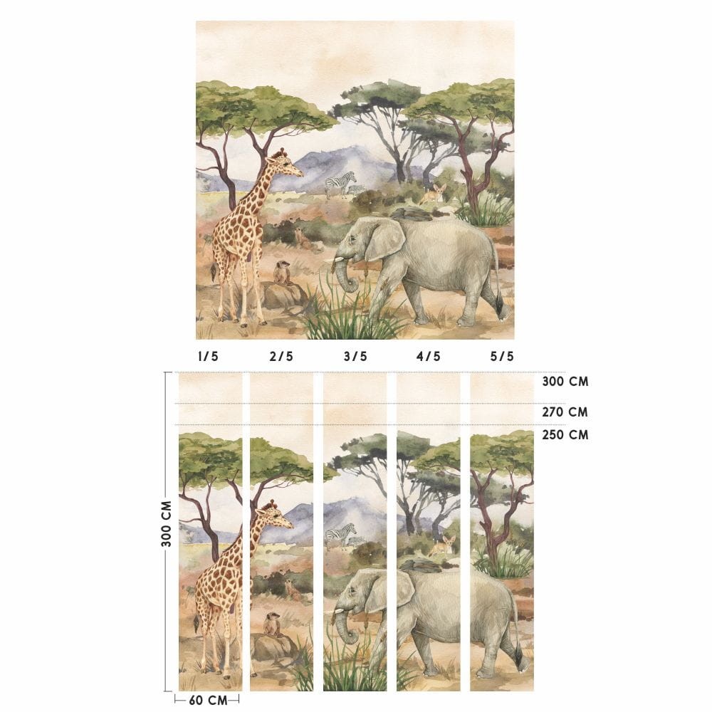 Yokodesign W39 Safari - tapeta dla dzieci w safari