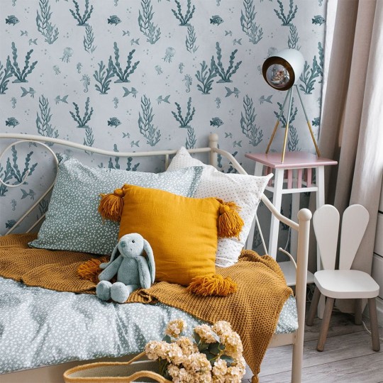 Yokodesign W56 Koralowe Wybrzeże - tapeta dla dzieci w wodne rośliny