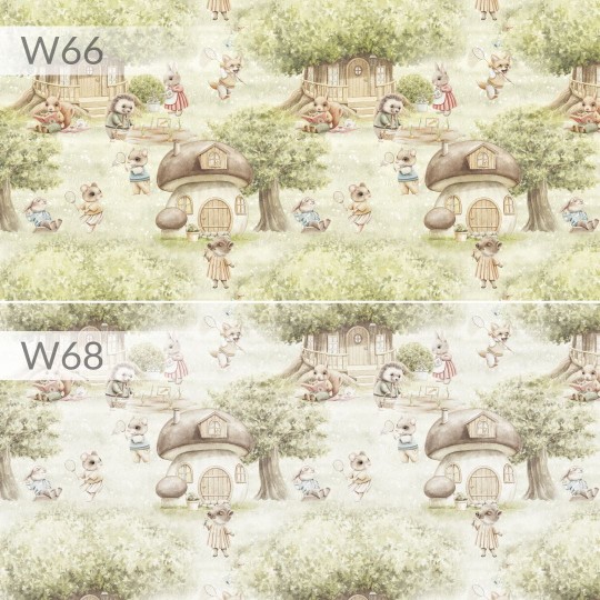 Yokodesign W66 Opowieści z Leśnej Chaty - tapeta dla dzieci w leśny motyw