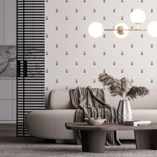 Yokodesign W82 Półkola - tapeta w minimalistyczne półkola