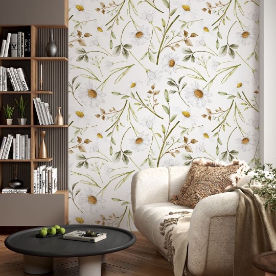 Yokodesign W87 Rumianek - tapeta w kwiaty