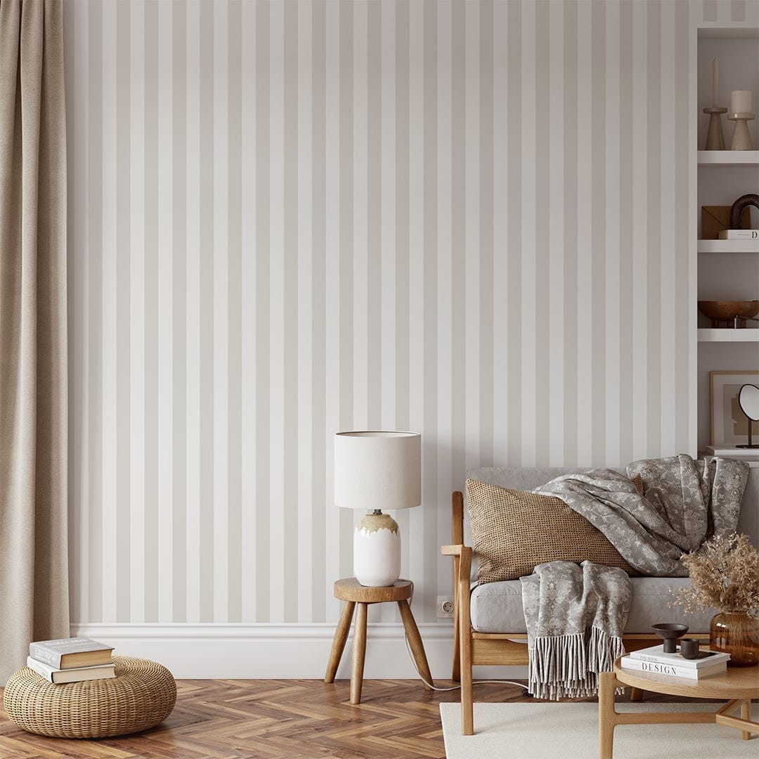 Yokodesign W89 Paski Beżowe - tapeta w paski