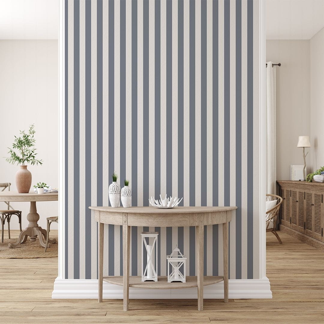 Yokodesign W91 Paski Granatowe - tapeta w paski