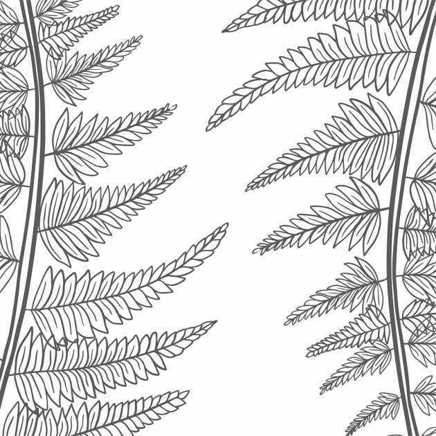 Yokodesign W109 Paprocie - tapeta w liście paproci