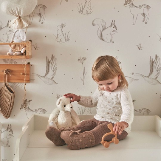 Yokodesign W115 Szkic Zwierzęta - tapeta dla dzieci w zwierzęta