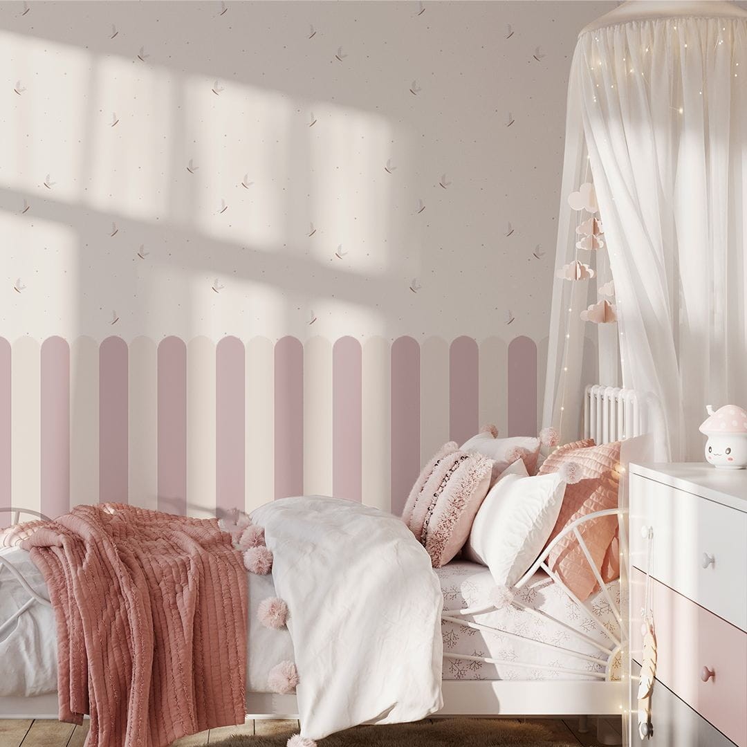 Yokodesign W136 Lamperia Motylki - tapeta imitująca lamperię