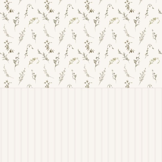 Yokodesign W137 Lamperia Liście - tapeta w liście i lamperię