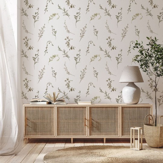Yokodesign W141 Liście - tapeta w kwiatki