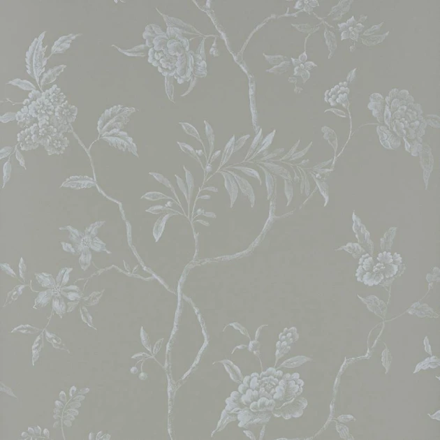 Colefax and Fowler 07128/05 Ashdown Delancey Silver - tapeta w motyw roślinny w stylu chinoiserie