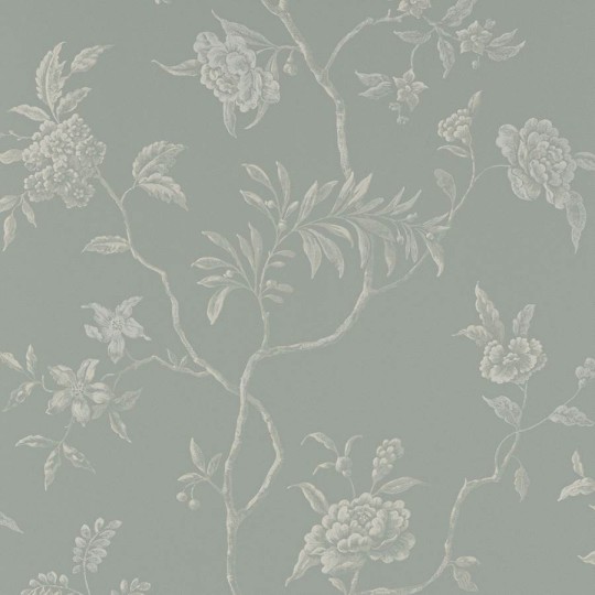 Colefax and Fowler 07128/06 Ashdown Delancey Pale Blue - tapeta w motyw roślinny w stylu chinoiserie