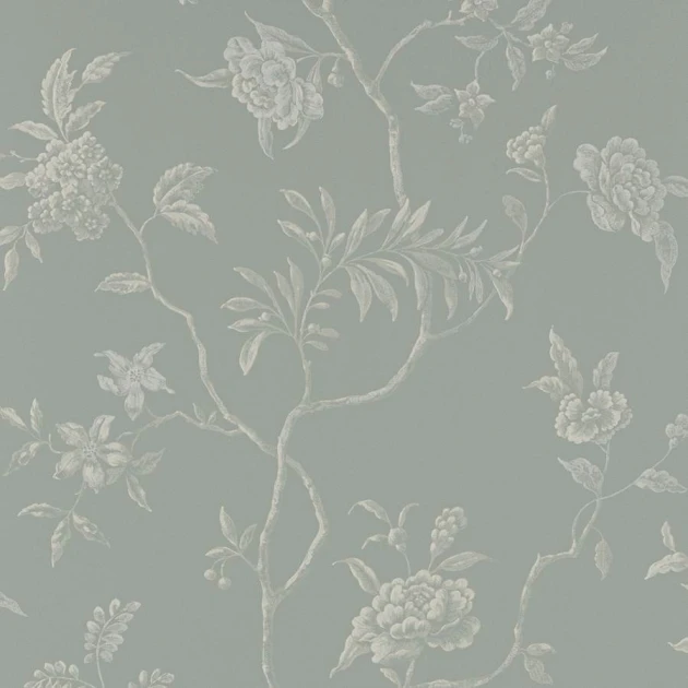 Colefax and Fowler 07128/06 Ashdown Delancey Pale Blue - tapeta w motyw roślinny w stylu chinoiserie