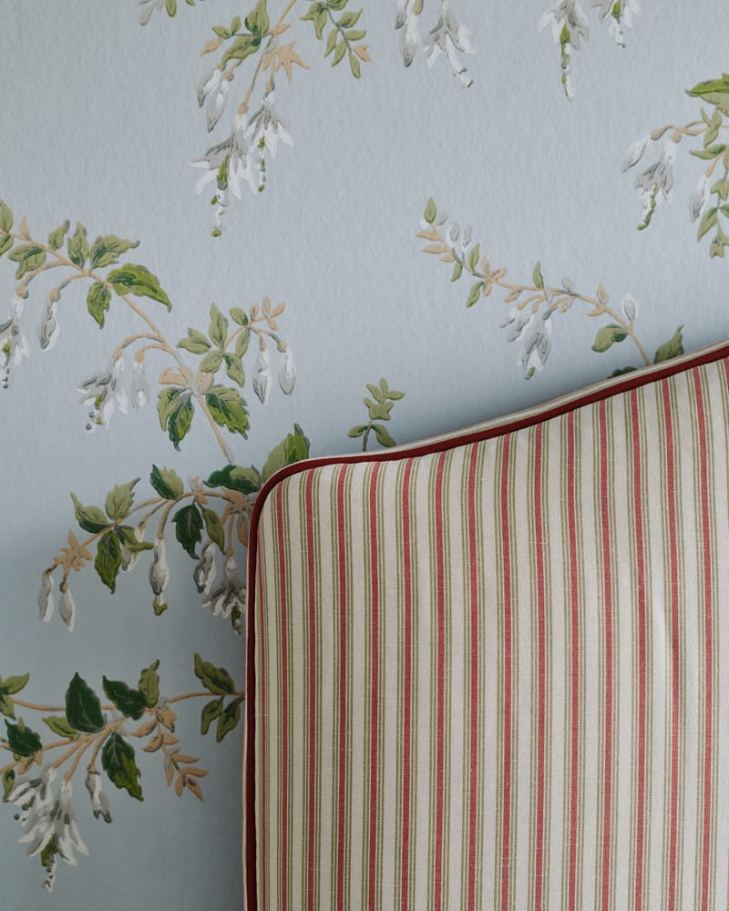 Colefax and Fowler W7018-02 Ashdown Fuchsia Grey/Green - tapeta w kwiaty fuksji