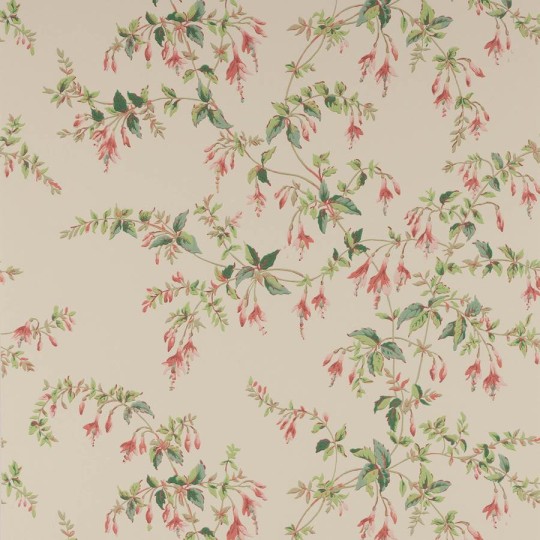 Colefax and Fowler W7018-03 Ashdown Fuchsia Pink/Green - tapeta w kwiaty fuksji