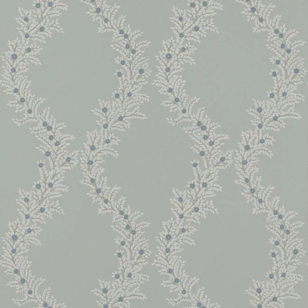 Colefax and Fowler W7019-04 Ashdown Liliana Old Blue - tapeta w stylizowany motyw roślinny
