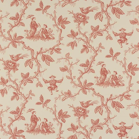 Colefax and Fowler W7017-01 Ashdown Toile Chinoise Pink - tapeta w stylu chinoiserie