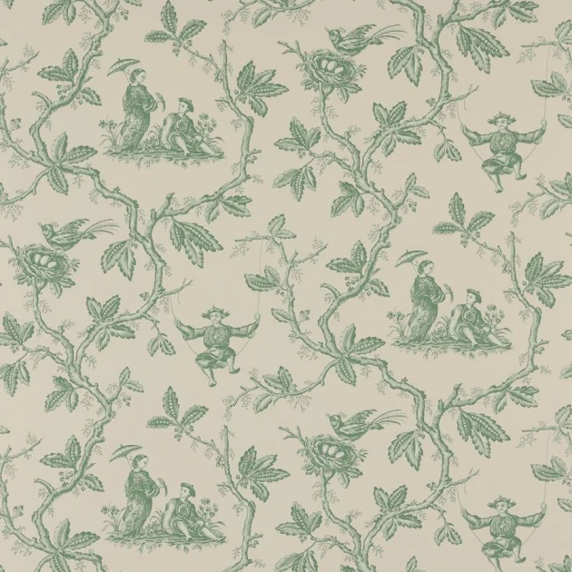 Colefax and Fowler W7017-03 Ashdown Toile Chinoise Forest - tapeta w stylu chinoiserie