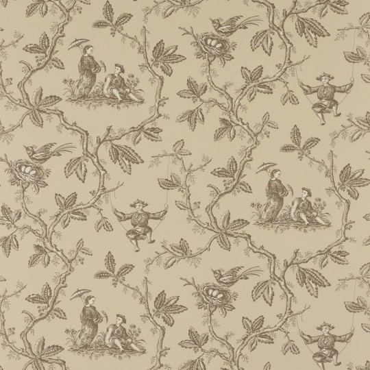 Colefax and Fowler W7017-04 Ashdown Toile Chinoise Charcoal - tapeta w stylu chinoiserie
