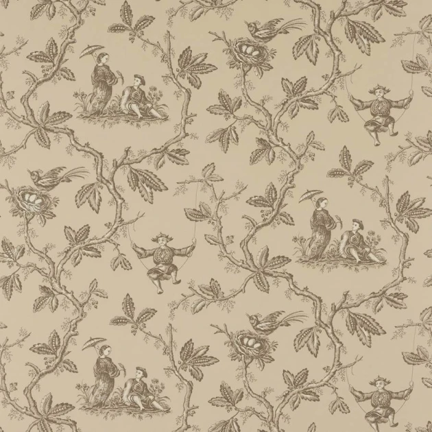 Colefax and Fowler W7017-04 Ashdown Toile Chinoise Charcoal - tapeta w stylu chinoiserie