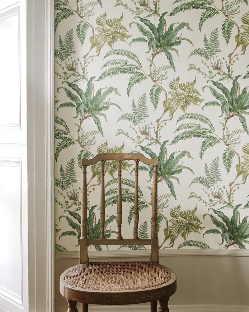 Colefax and Fowler W7015-01 Ashdown Woodfern Green - tapeta w paprocie