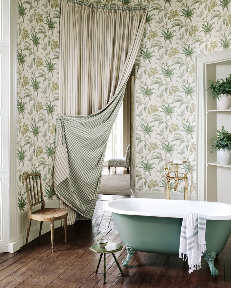Colefax and Fowler W7015-01 Ashdown Woodfern Green - tapeta w paprocie