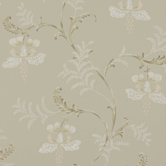 Colefax and Fowler 07127/04 Ashdown Bellflower Silver - tapeta w stylizowany motyw roślinny