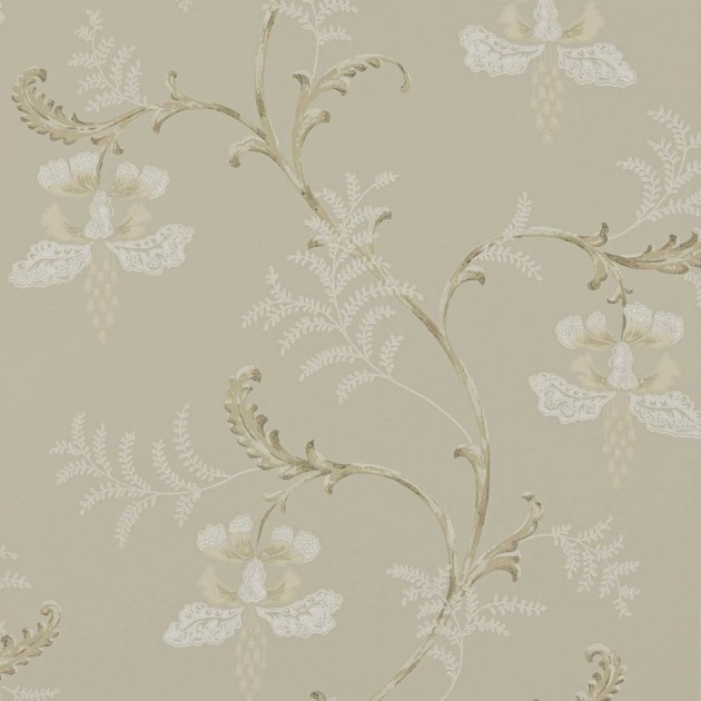 Colefax and Fowler 07127/04 Ashdown Bellflower Silver - tapeta w stylizowany motyw roślinny